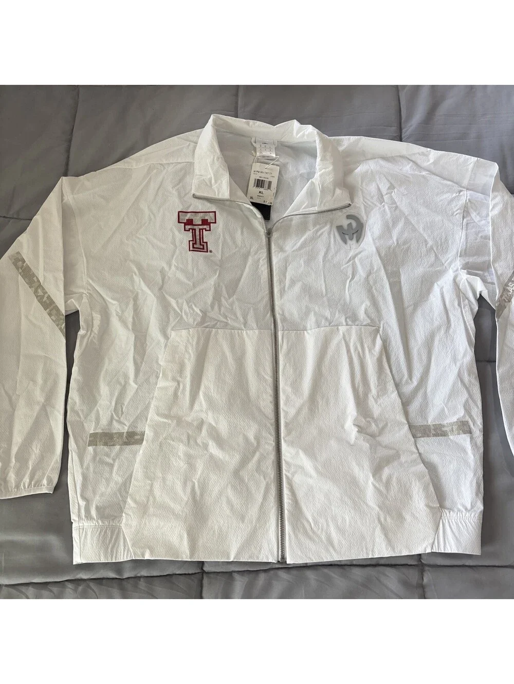 Adidas Texas Tech Patrick Mahomes White Windbreaker Jacket XL JY3804 NEW